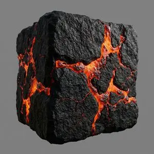 Lava Stone Texture Cube