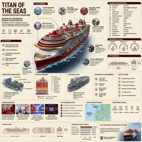 Luxury Cruise Ship Editorial Infographic