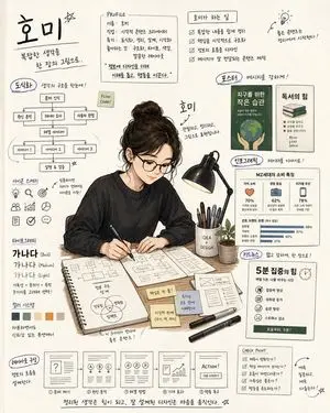 Handwritten Note Style Illustration