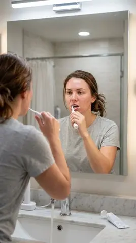 Hyper-Photorealistic Bathroom Mirror Scene