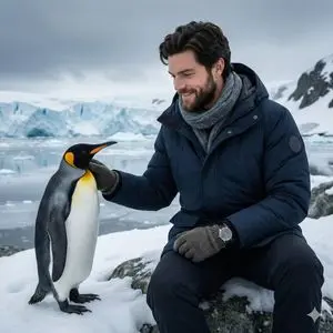 Antarctic Penguin Encounter Photograph Prompt