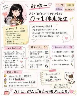 Cute handwritten profile summary poster