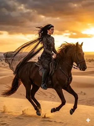 Cinematic Desert Horse Rider