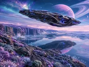 Alien Lake Spaceship Vista