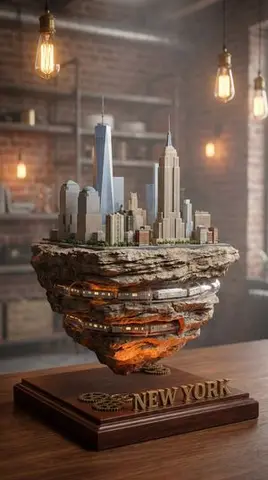 Ultra-Realistic Macro Miniature City Prompt