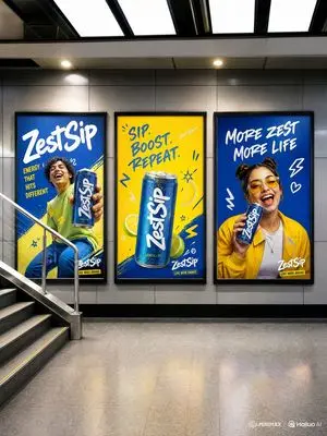 Modern Transit Station Ad Scene