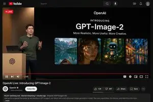 YouTube Live Presentation UI Mockup