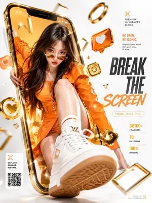 3D Screen Burst Fashion Ad