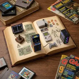 History of Gaming Diorama Book Template Prompt