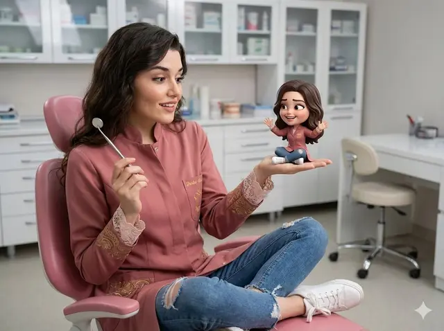 ME AND MY LITTLE 3D CHIBI IN THE OFFICE