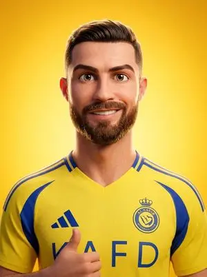 3D Football Player Portrait