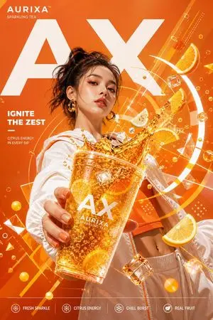 Modern Beverage Commercial Poster