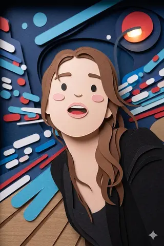Handcrafted Paper-Cut Style Illustration