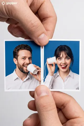 Portrait Master Object: Two passport-sized photo prints held side-by-side