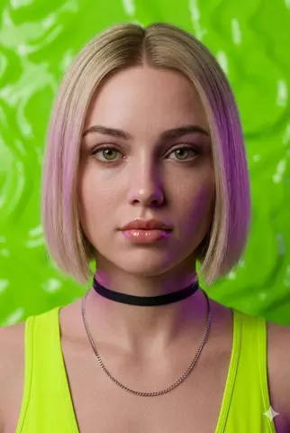 Neon Digital Sketch Portrait