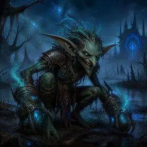 Dark Goblin Shaman in Haunted Swamp