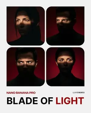 Blade of Light Chiaroscuro Portrait