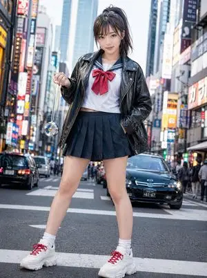 Modern Sukeban Street Portrait
