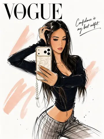 Vogue Fashion Illustration Sketch