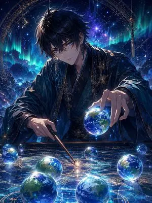 Celestial Sorcerer at Cosmic Chart Table