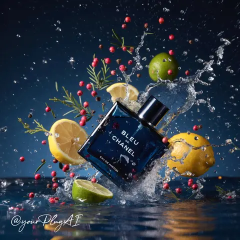 hyper-realistic cinematic luxury perfume product photograph featuring [PERFUME BOTTLE