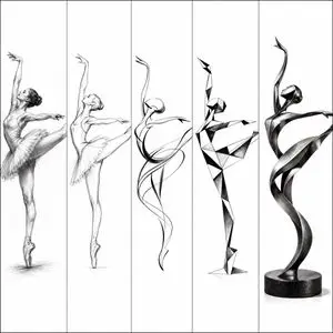 Artistic Progression Ballerina Sculpture