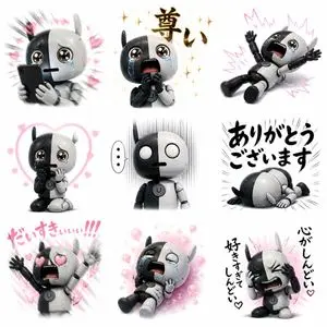 Fan Reaction Sticker Set