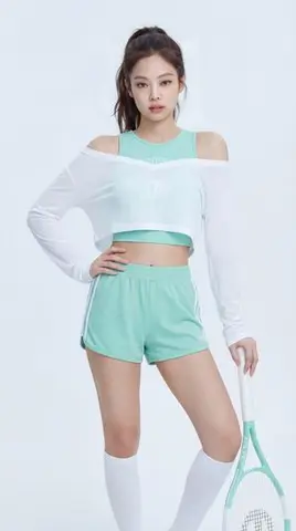 Rosé Tennis Portrait in Pastel Pink