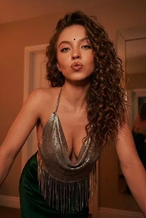 Close-up Portrait with Metallic Chainmail Top