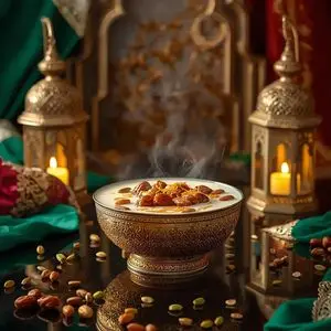 Ultra-Realistic Luxury Sheer Khurma Food Photography