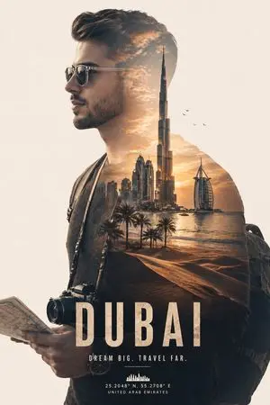 Cinematic Double Exposure Traveler