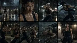 Cinematic Action Movie Storyboard