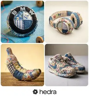 Hyper-realistic Patchwork Amigurumi Product Photo Prompt