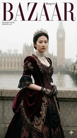 Victorian Gothic Royal Portrait Magazine Cover Prompt