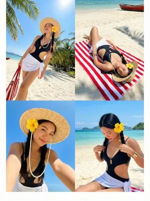 Tropical Beach Vacation Photo Collage