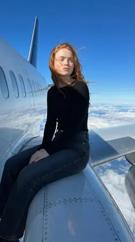 Ultra-Realistic Cinematic Photo of Woman Sitting on an Airplane