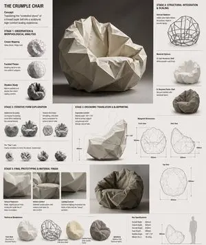 Crumple Paper Furniture Concept Design