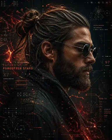 A cinematic side-profile portrait of a rugged man with
