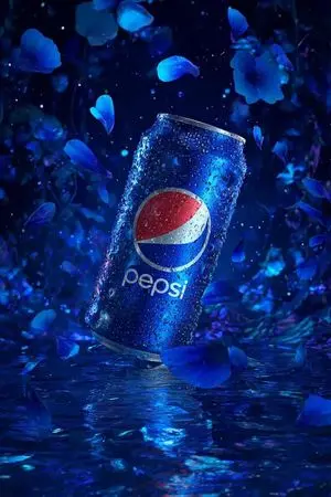 Floating Pepsi Can in Cosmic Petals