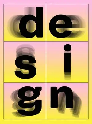 Brutalist Directional Blur Typography Poster Prompt