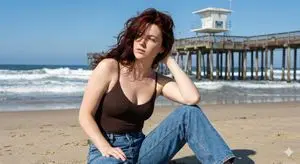 Photorealistic Lifestyle Beach Portrait