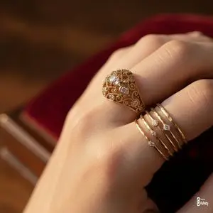 Macro Product Photography of Jewelry Worn by a Model