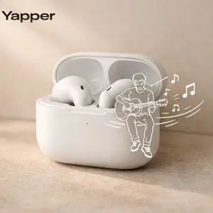 Minimalist Earbuds Product Photography with Line Art