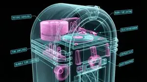 Neon X-Ray Photorealistic Scan