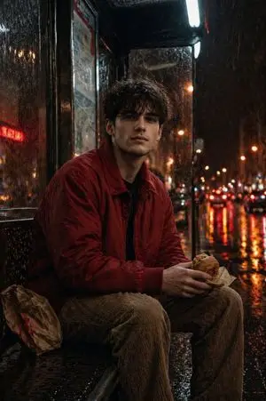 Atmospheric Nighttime Rainy Portrait