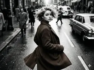 Black and White Cinematic Street Fashion