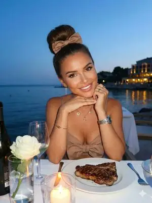 Luxury seaside hotel terrace portrait prompt