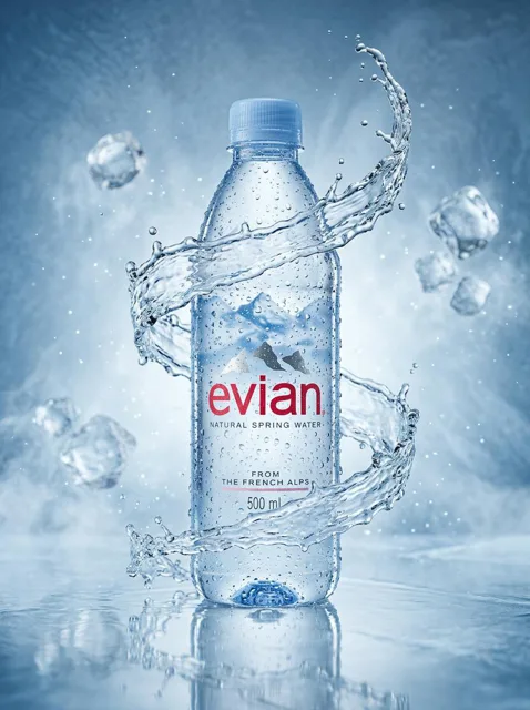 Luxury Water Bottle Product Photography