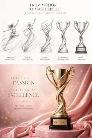 Artistic Luxury Trophy Design Poster