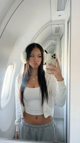 Ultra-Realistic Influencer Mirror Selfie in Private Jet Lavatory